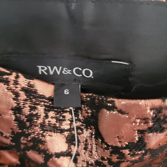RW & Co. All  Over Copper Shimmer High Waist Mini Skirt - Picture 7 of 8